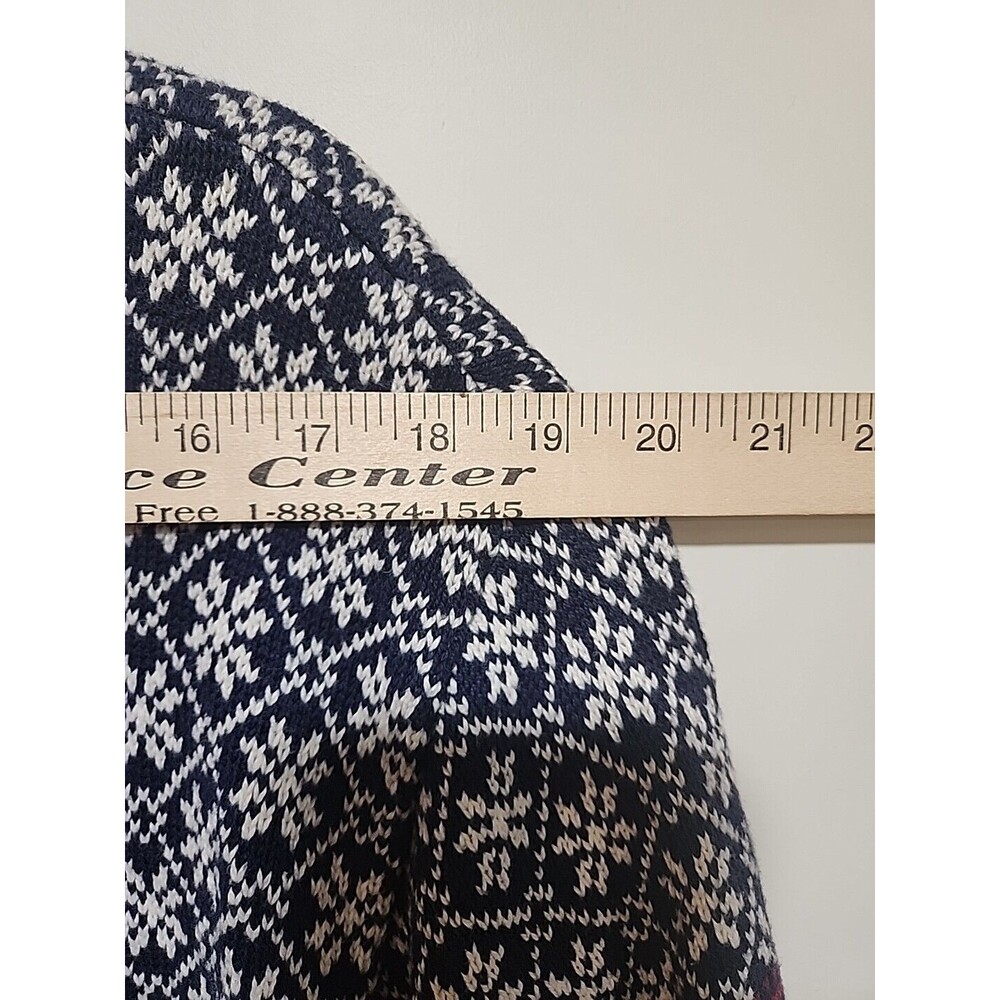 Vintage CHELSEA GARDENS Fair Isle Nordic Button Up Sweater Cardigan Womens Sz M - Picture 4 of 8
